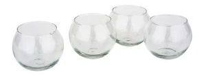 Juego de 4 velas de té VBS BOWL 6,7x5,3 cm luz de viento vidrio de vela soporte de velas DIY - Imagen 1 de 12