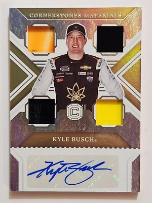 2023 Chronicles NASCAR Racing Cornerstone Materials #5 Kyle Busch Auto #25/25 - Image 1 of 2