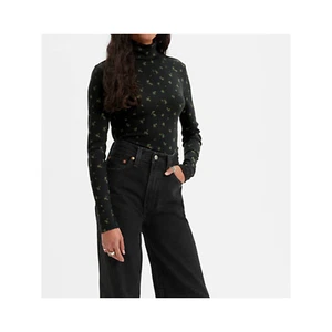 Levi's Women's Moon Ribbed Knit Stretchy Turtleneck Top - XS NWT - Picture 1 of 1