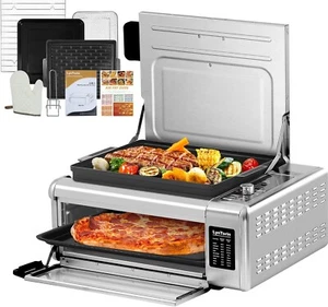 10-in-1 Digital Air Fryer Space Saver Large Toaster Oven Frying Pan Easy Clean - Picture 1 of 9