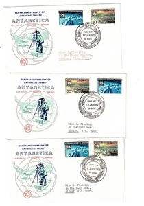 Australia Antarctic Territory 1971/2 Pancake Ice WCS FDCs, cds BASES (3 cover - Picture 1 of 1