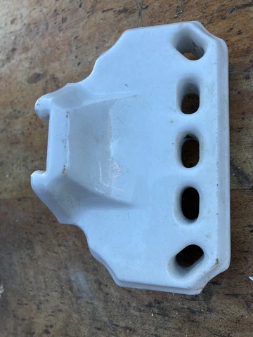 Vintage Antique Hanging Toothbrush Shaver Holder Porcelain White 1930s Art Deco Cover