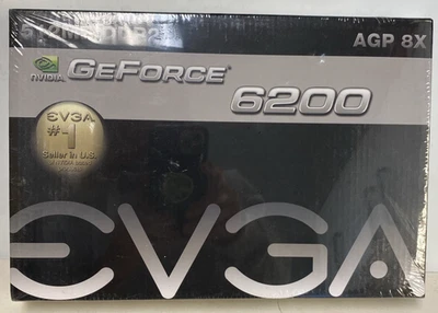 EVGA GeForce 6200 AGP 512MB DDR2 512-A8-N403-LR Video Graphics Card New Sealed - Image 1 of 3