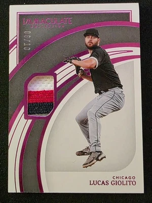 2022 Panini Immaculate #14 Lucas Giolito Patch /10 - Chicago - Image 1 of 2