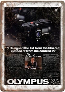 1980 Olympus Vintage Film Camera Advertisement Retro Look Metal Sign C1466 - Picture 1 of 2