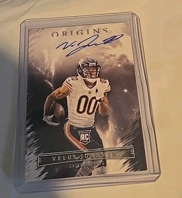 2022 Origins Velus Jones Jr rookie on card autograph auto BEARS  - Image 1 of 2