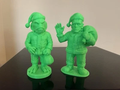 Conjunto de Monstruos de Navidad - Figuras Impresas en 3D Estilo Marx - Monstruos Universales Foto 1 de 4