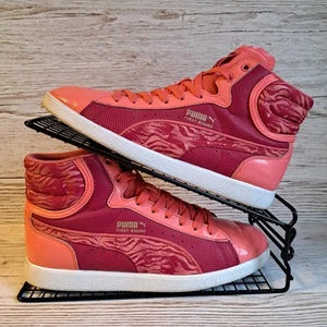Puma First Round High Top Women Size 5 Animal Print Red Pink - Picture 1 of 9