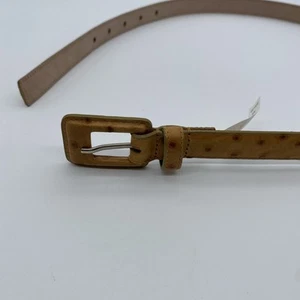 Neu mit Etikett Talbots XS Ledergürtel mit Straußenprägung 3/4 Zoll breit 32 Zoll lang hergestellt in Italien - Bild 1 von 6