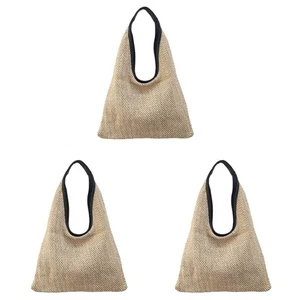 3X Mode Frauen Umhänge Taschen Wicker Gewebte Stroh Tasche Designer Hand Ta7360 - Bild 1 von 3