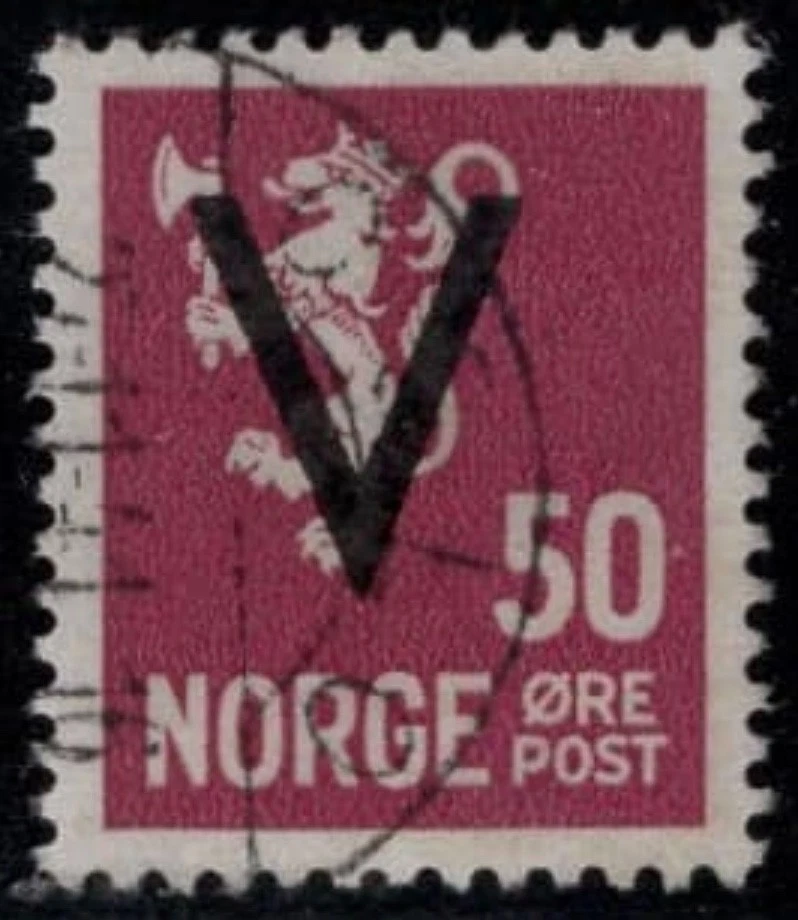 Norway Year 1941 V-stamp with watermark and Certificate NK 272 (CV: 450 USD) - Image 1 of 2