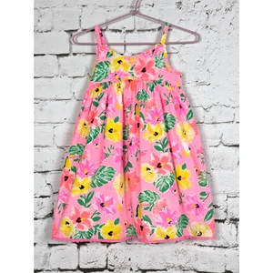 TOMMY BAHAMA Girl's Tropical Floral & Hidden Birds Print Midi Dress Size 7  - Picture 1 of 10