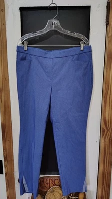 Womans Rafaella comfort blue striped ankle pants size 14 - Image 1 of 4