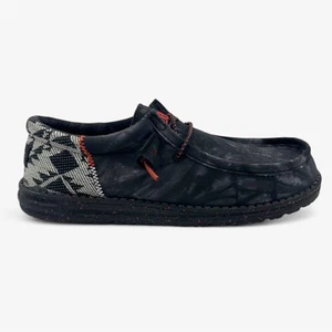 Hey Dude Wally Funk Black In Black Mens Casual Slip-On - Picture 1 of 6