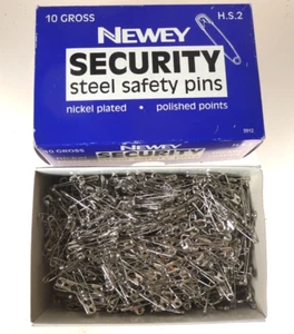 Newey Nickel Plated Steel Security Safety Pins HS2 38mm 1400 Approx - Picture 1 of 4