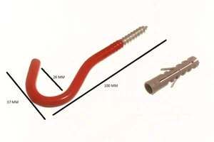 Rot Wandhaken Elefant Nutzen Werkzeug Aufbewahrung Haken Mit Dübel Mit Pk 100 - Picture 1 of 1