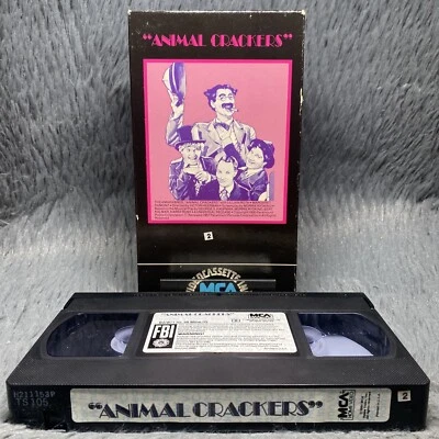 Animal Crackers 1984 VHS MCA Rainbow Marx Brothers Lillian Roth Margaret Dumont - Image 1 of 4