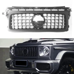 Front Bumper Grille Grill Cover Kit For G63 G500 G550 Facelift W464 2019-23 - Picture 1 of 5