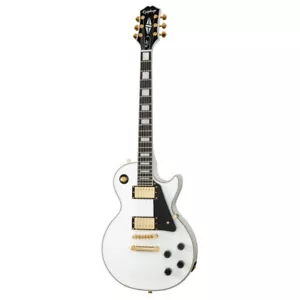 Epiphone Les Paul Custom Guitar, Ebony Fretboard, Alpine White - Picture 1 of 3