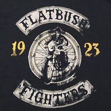 Flatbush Fighters T Shirt Size M Brooklyn Motors Black Cotton USA Short Sleeve
