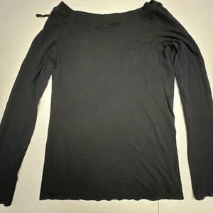 !it Camiseta Mujer Manga Larga Grande Negra 100% Algodón - Imagen 1 de 14