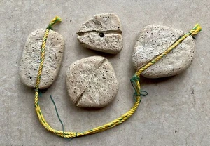 4 sehr einzigartige Vintage Maritim Fischernetze Korkschwimmer - Bild 1 von 9