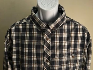 Craghoppers Men's black, brown and white long sleeve shirt 2XL XXL EUC - Picture 1 of 7