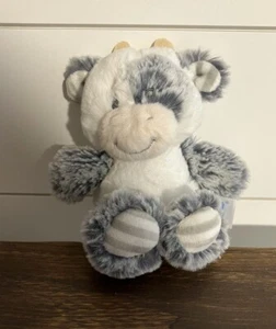 Juguete de peluche para bebé Aurora Baby Colby Sonajero de vaca 7" súper suave animal de granja ternero gris - Imagen 1 de 5