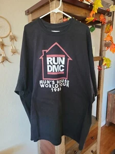 RUN DMC 1988 Run's House World Tour Rap Hip Hop T-shirt Size 5x - Picture 1 of 5