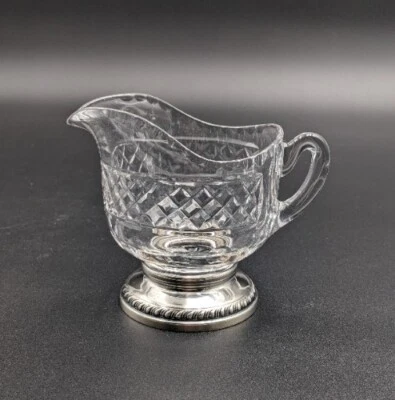 SHEFFIELD SILVER CO. Crema de Cristal Esterlina y Grabado Antigua Rara Nueva York Foto 1 de 4