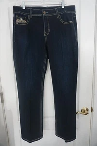 Lane Bryant Sequin Embellished Pockets High Rise Flare Jeans Size 18 - Picture 1 of 8