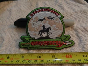 D CO. 3-4 AVN REGT DARKRIDERS Color Jacket Patch (DRAW#C9) - Picture 1 of 2