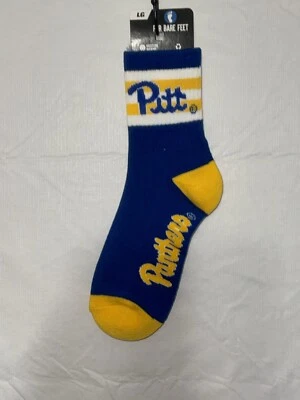 Calcetines Pitt para pies desnudos NCAA Pittsburgh Panthers mecha de humedad nuevos con etiquetas grandes 10-13 Foto 1 de 4