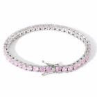 4mm Tennis Chain Iced Flooded Pink CZ Hip Hop Men Women Bracelet Necklace A9375