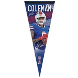 KEON COLEMAN #0 BUFFALO BILLS ROLL UP FELT PREMIUM PENNANT 12''x30" WINCRAFT - Picture 1 of 1