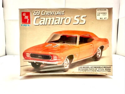AMT 1/43 1969 CHEVY CAMARO SS VINTAGE PLASTIC MODEL CAR KIT 6905 ITEM # O/B RARE - Image 1 of 2