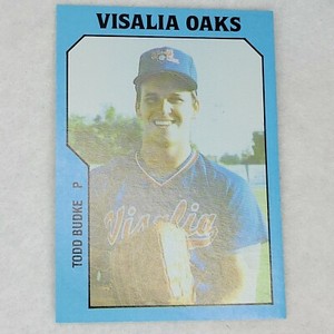 1985 TCMA Visalia Oaks Minor League #17 Todd Budke