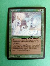 MTG Magic Typhoon Signed Artist Proof x1 English Legends Anson Maddocks