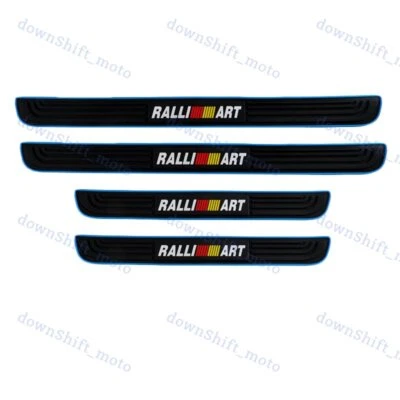 For Mitsubishi RALLIART Rubber Car Door Scuff Sill Cover Panel Step Protector BL - Image 1 of 4