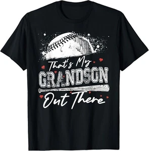 That's My Grandson Out There Grandma Baseball Mother's Day T-Shirt S-5XL - Picture 1 of 7