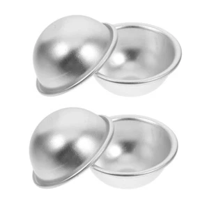 4 PCS Half-round Cake Mold Hemisphere Pans Aluminum Bath Molds - Picture 1 of 12