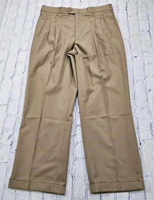 Pantalón Haband Lion’s Den Beige Plisado Delantero Puños DE COLECCIÓN PARA HOMBRE TALLA 34 Foto 1 de 4