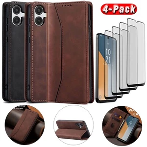 For Samsung Galaxy A06 Leather Flip Wallet Holder Case Cover / Screen Protector - Picture 1 of 32