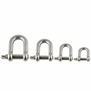 Stainless Steel U Bow Shackle Screw Pin Joint Connect Keychain Anchor Hook - Picture 1 of 7