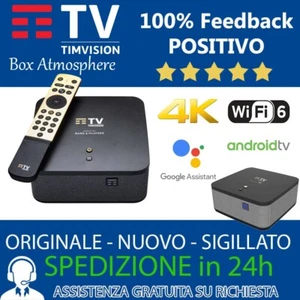 DECODER DVB-T2 TIM VISION BOX ATMOSPHERE 4K ATMOS WIFI 6 GOOGLE VOCALE - Foto 1 di 4