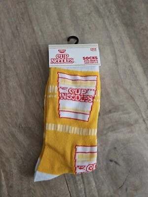 Calcetines Nissin Cup Noodles Para Hombre Novedad Crew, 1 Par Zapato 6-12 Nuevos con Etiquetas Foto 1 de 4