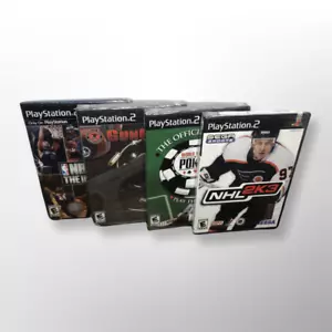 PLAYSTATION 2 SEALED GAME LOT PROMOTIONAL COPIES GUNCLUB POKER NBA NHL PS2 - Picture 1 of 4