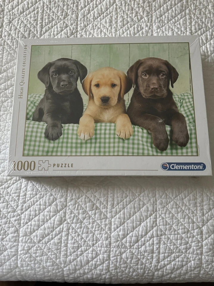 Three Labs by Greg Cuddiford 1000 PC Jigsaw Puzzle Clementoni Puppy