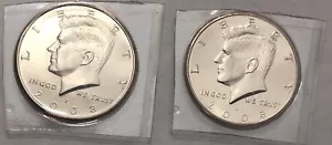 2008 P&D gem BU Kennedy half dollars from uncirculated U.S. MINT SET - Picture 1 of 2