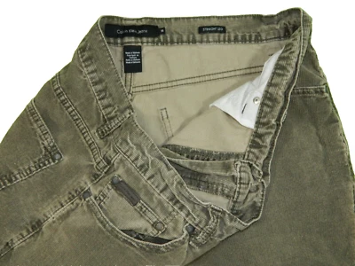 Men's Corduroy Jeans Calvin Klein Straight Fit Tag 38 measured Size 36x31 - Image 1 of 4
